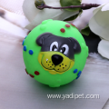 Resistant Squeaky Ball Smile Vinyl Pet Dog Toy